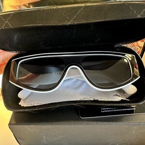 Chanel Black and White Sunglasses